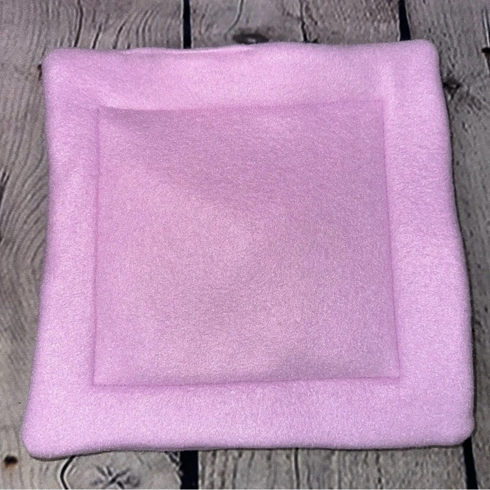 Guinea Pig Handmade Hut Bed Removable Pad Boba Tea Print Bearded Dragon Purple